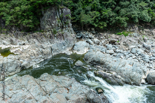 Summer view of Muko-river in Hyogo prefecture, Japan photo