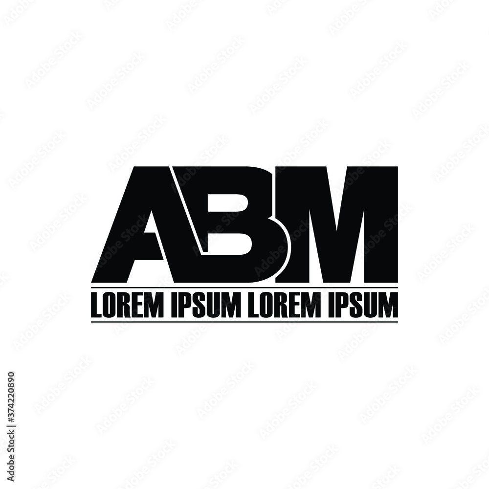 ABM letter monogram logo design vector Stock Vector | Adobe Stock