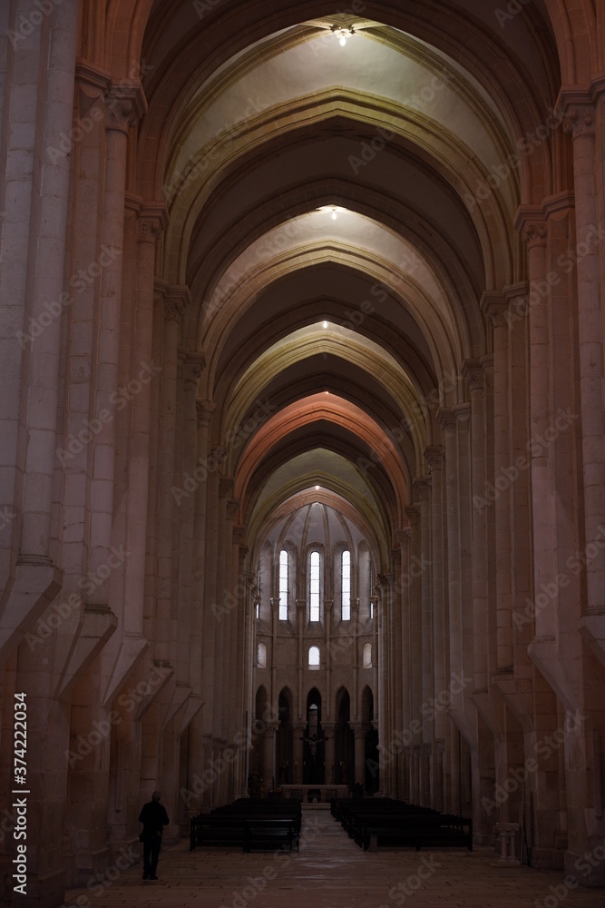 Abbey in Alcobaca,  Monastery in Portugal.. UNESCO World Heritage Site.