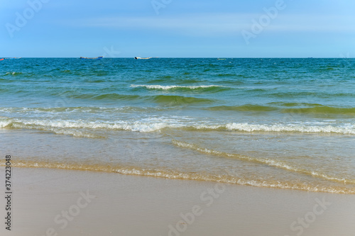 soft wave on a beach