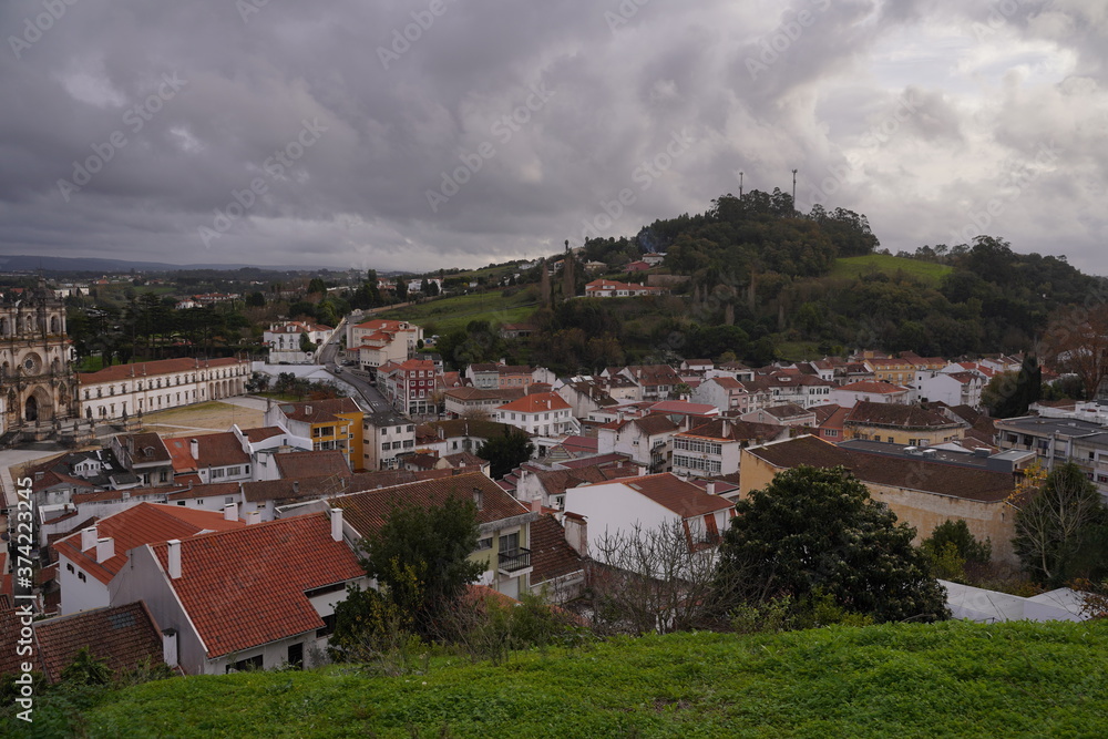 Alcobaca, village with Monastery in Portugal.. UNESCO World Heritage Site.