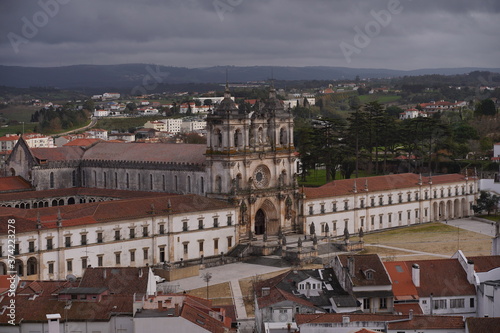 Alcobaca, village with Monastery in Portugal.. UNESCO World Heritage Site.