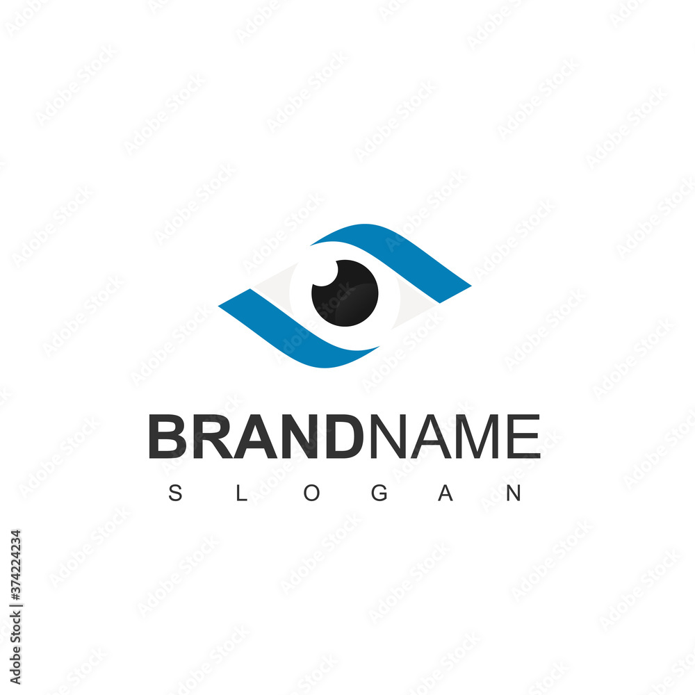 Vision Logo With Eye Symbol Vision Logo With Eye Symbol