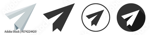 Paper plane icon logo flat design collection photo