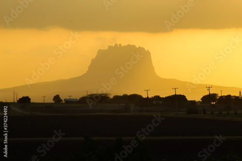 sunset over the mountain