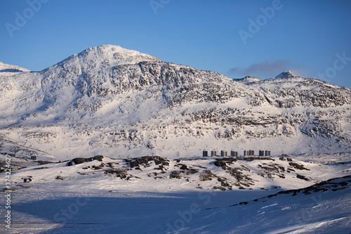 Apartment building by the Mountain