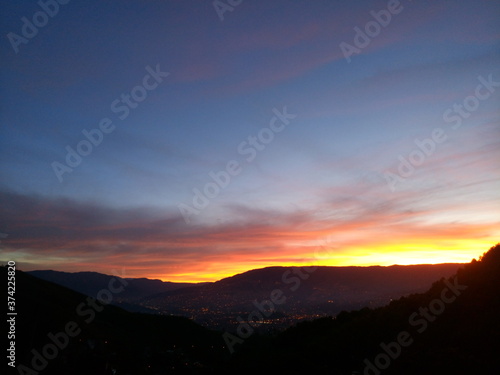 sunset over the mountains © Cesar