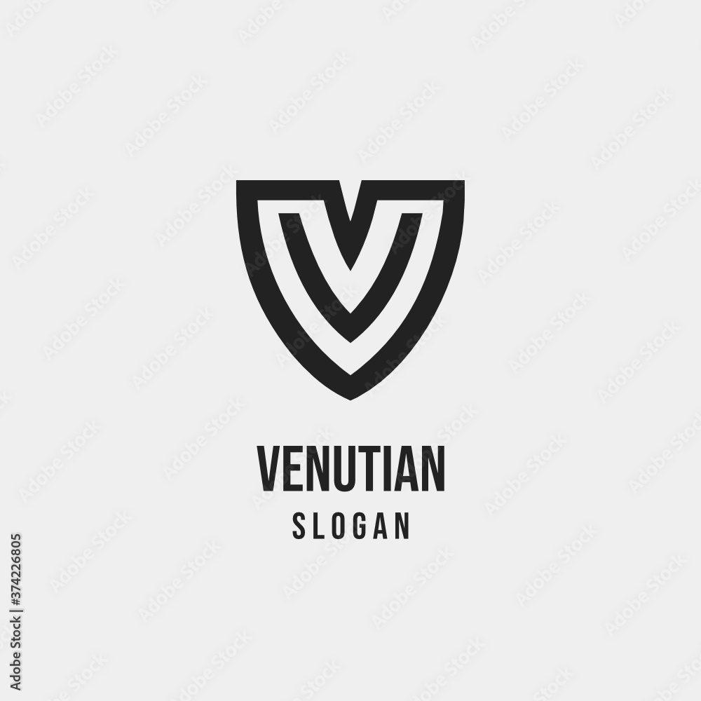 INITIAL V MONOGRAM LOGO