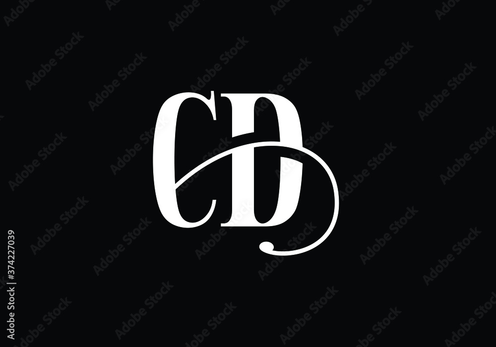 Initial Monogram Letter C D Logo Design Vector Template. Graphic Alphabet Symbol for Corporate Business Identity Initial Monogram Letter C D Logo Design Vector Template. Graphic Alphabet Symbol for Corporate Business Identity