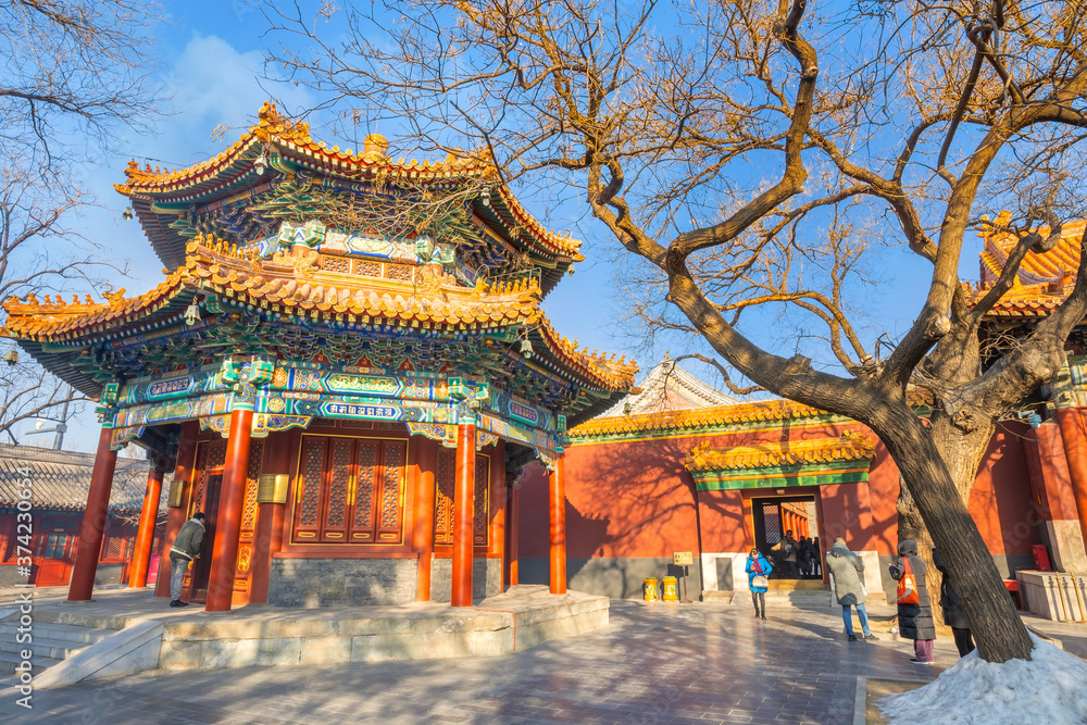 onghe Temple - the Palace of Peace and Harmony in Beijing, China onghe Temple - the Palace of Peace and Harmony in Beijing, China
