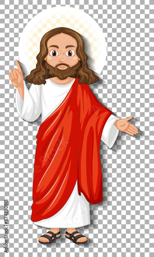 Isolated jesus cartoon character