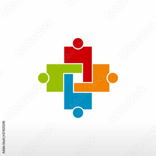 community logo, group of people vector