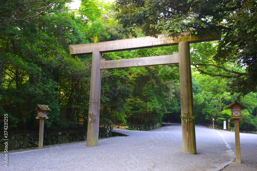 Vászonkép Ise Grand Shrine (Ise Jingu Naiku - inner shrine), Ise City, Mie Pref