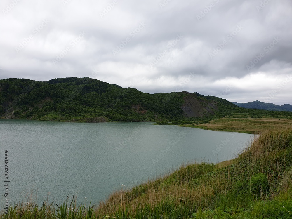 clouds over the lake