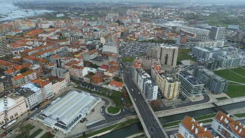 Aveiro, beautiful village. The Venice of  Portugal. Aerial Drone Photo