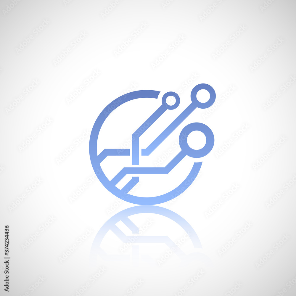 Technology logo illustration Technology logo illustration