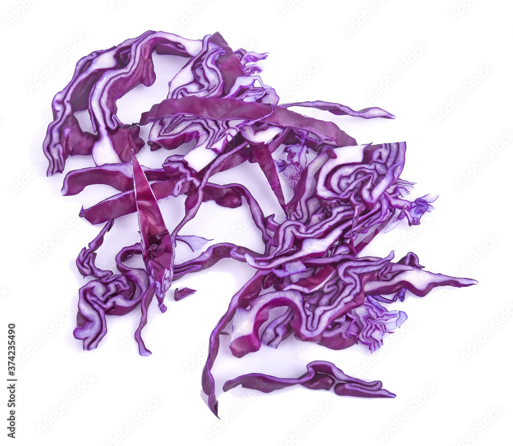Obraz premium Purple cabbage isolated on white background.
