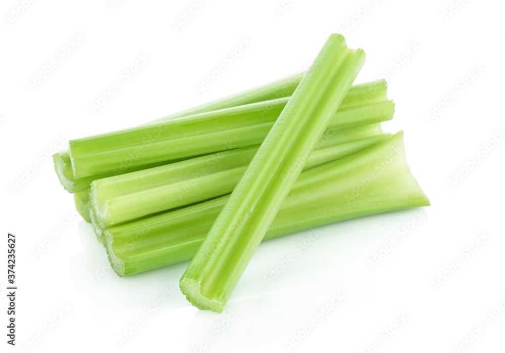 Fresh celery isolated on white background. Fresh celery isolated on white background.