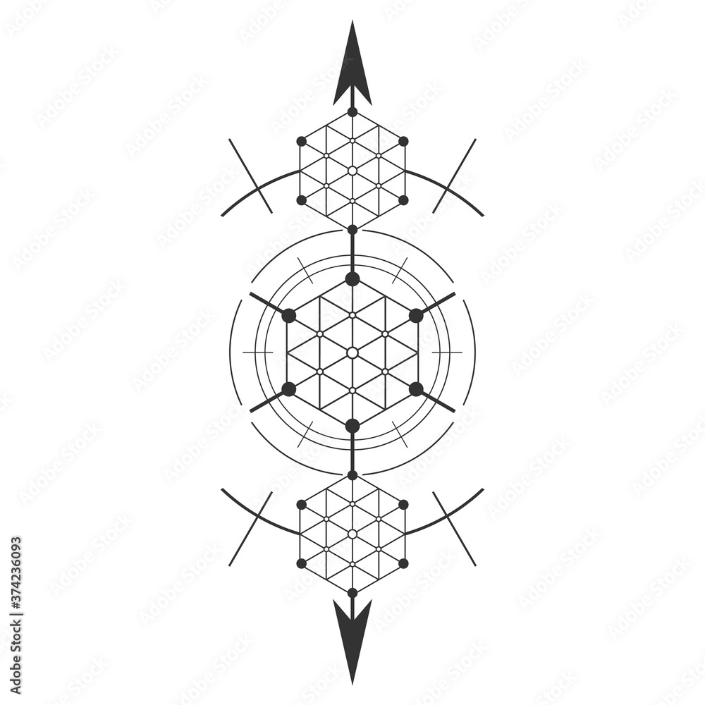Fototapeta premium Abstract sacred symbol