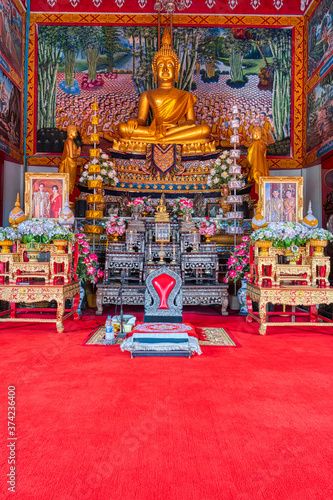 Samut Prakan / Thailand / June 7, 2020 : Wat Noi Suwannaram It was built on 25 January 1971 by Mrs. Noi Saiphanthong who donated the land and proceeded to build a temple. © Kridsadar