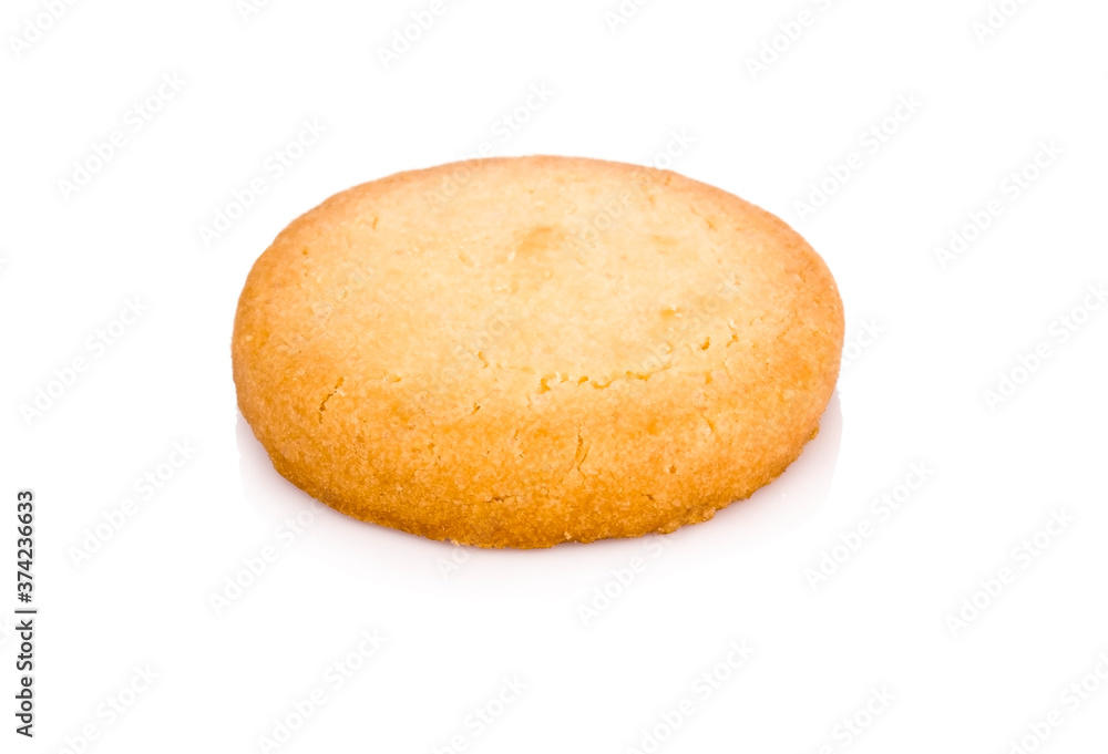 butter cookies isolated on white background