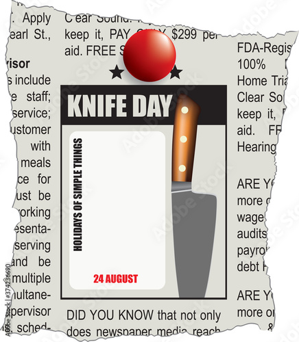 Classifieds newspaper Knife Day photo