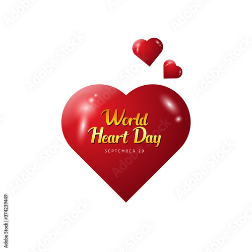 Celebrate World Heart Day. vector illustration