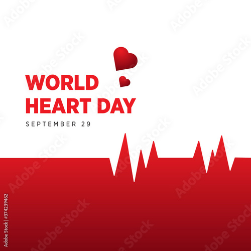 Celebrate World Heart Day. vector illustration