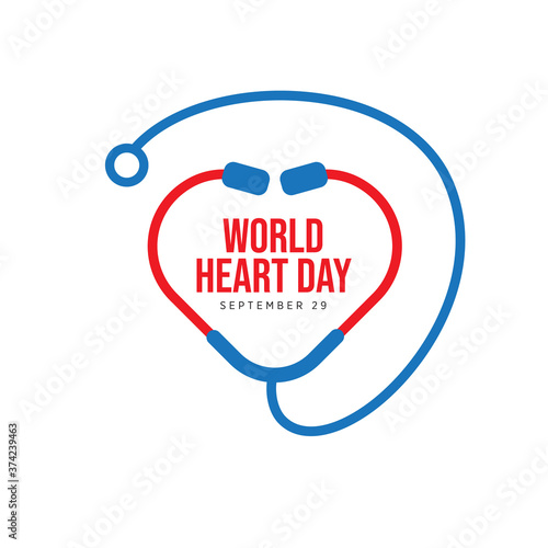 Celebrate World Heart Day. vector illustration