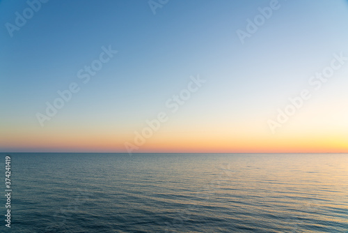 Sea surface view before sunrise