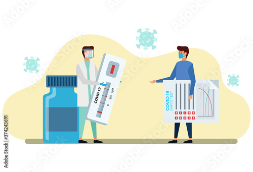 A patient carries the results of a rapid test given by a doctor