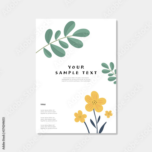 Beautiful spring flower brochure template.

