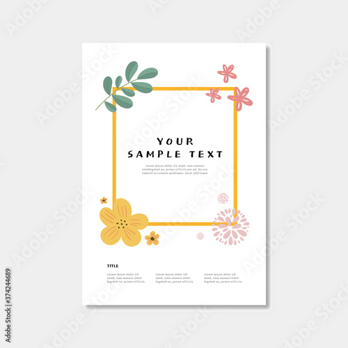 Beautiful spring flower brochure template.
