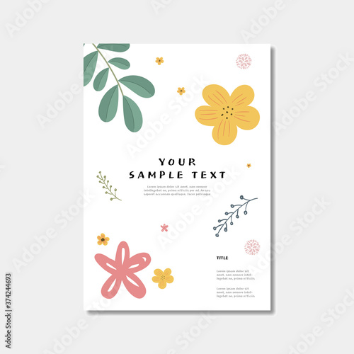 Beautiful spring flower brochure template.
