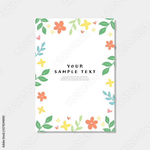 Beautiful spring flower brochure template.
