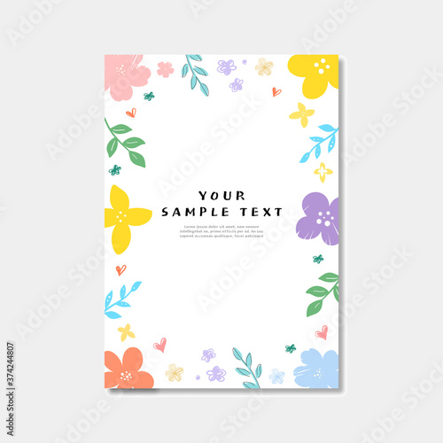 Beautiful spring flower brochure template.
