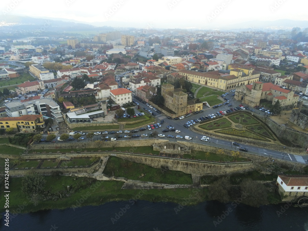 Barcelos,beautiful  city of Portugal. Europe. Aerial Drone Photo