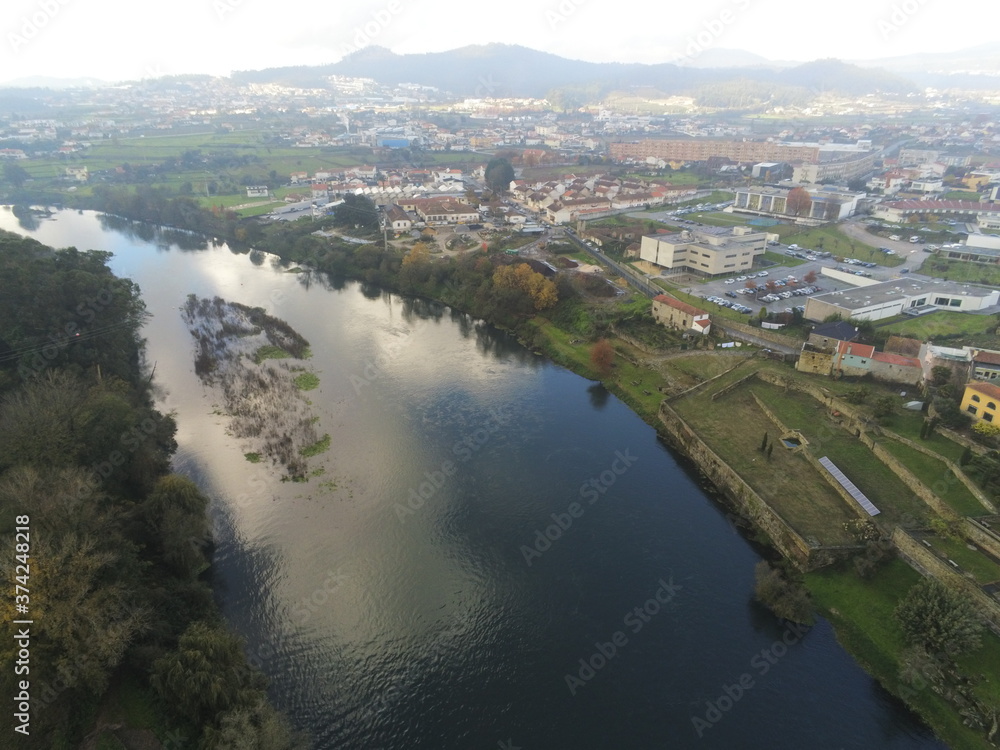 Obraz premium Barcelos,beautiful city of Portugal. Europe. Aerial Drone Photo