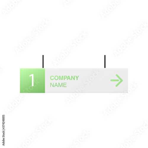 Signage or commercial sign template realistic vector illustration isolated.