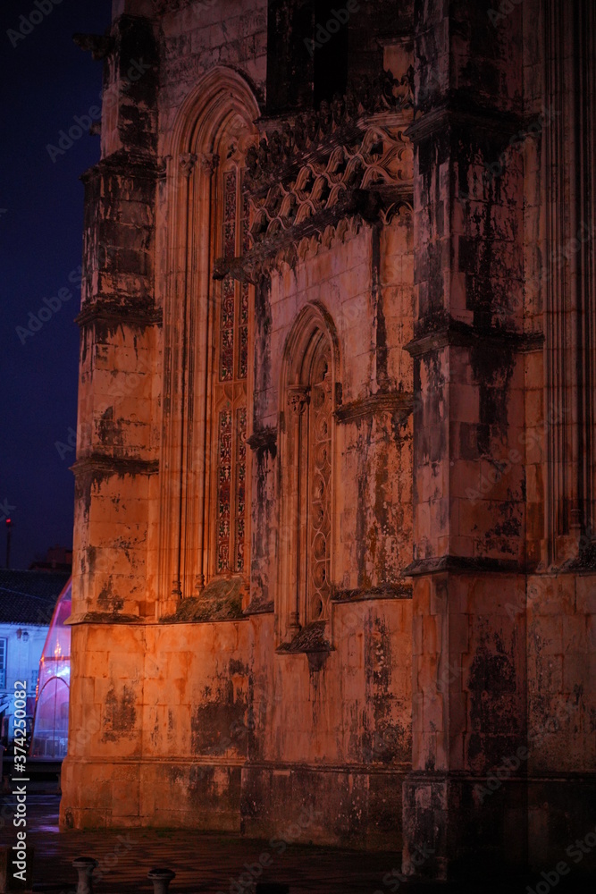 Monastery of Batalha at night. Portugal. UNESCO World Heriatge Site