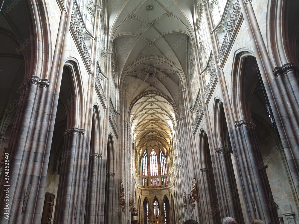 interior of the cathedral of st vitus in prague