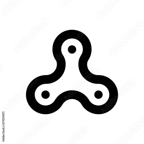 Spinner Line Icon - Vector Illustration