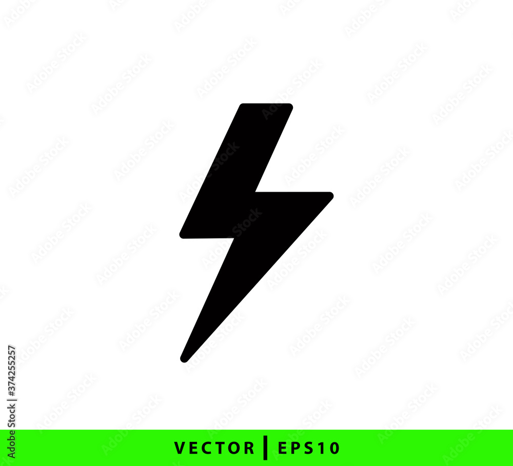 Energy lighting icon vector flat style Energy lighting icon vector flat style