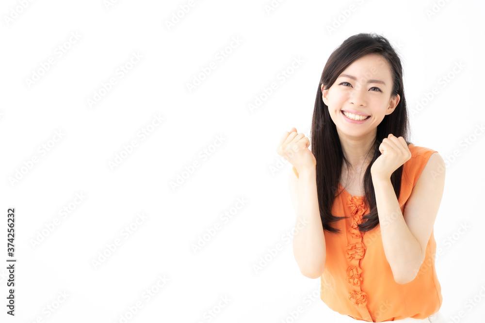 ガッツポーズ・女性 ガッツポーズ・女性