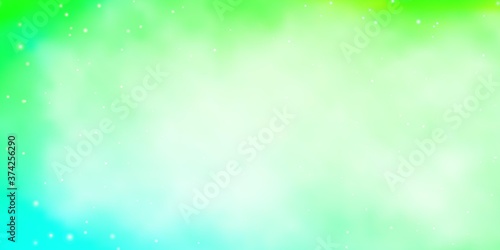 Light Green vector background with colorful stars. Decorative illustration with stars on abstract template. Pattern for websites  landing pages.