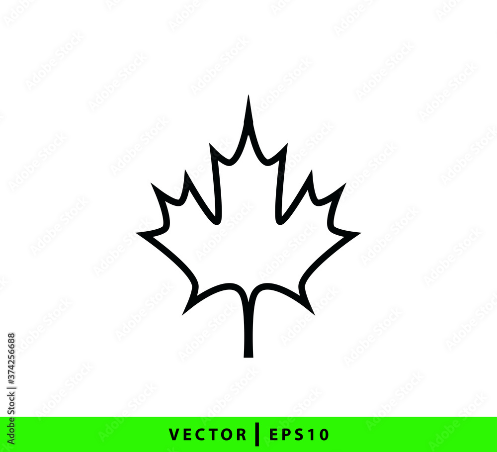 Maple leaf icon vector logo design template Maple leaf icon vector logo design template