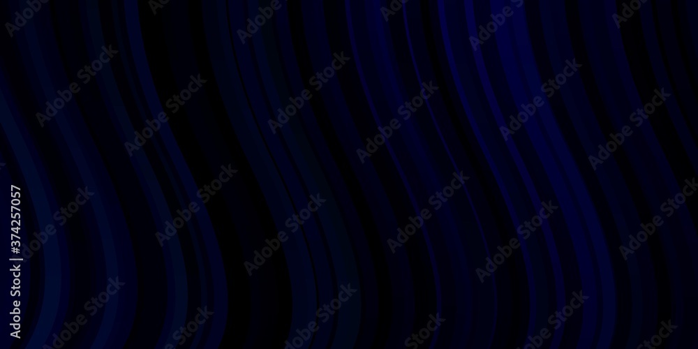 Dark BLUE vector background with bent lines. Illustration in abstract style with gradient curved. Template for your UI design. Dark BLUE vector background with bent lines. Illustration in abstract style with gradient curved. Template for your UI design.
