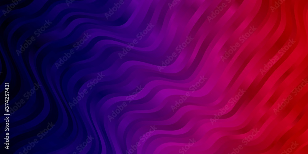 Dark Purple, Pink vector layout with circular arc. Abstract illustration with gradient bows. Best design for your ad, poster, banner.