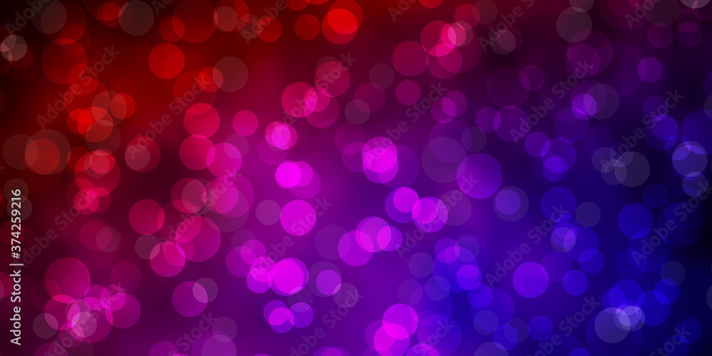 Dark Blue, Red vector template with circles. Abstract decorative design in gradient style with bubbles. Design for posters, banners. Dark Blue, Red vector template with circles. Abstract decorative design in gradient style with bubbles. Design for posters, banners.