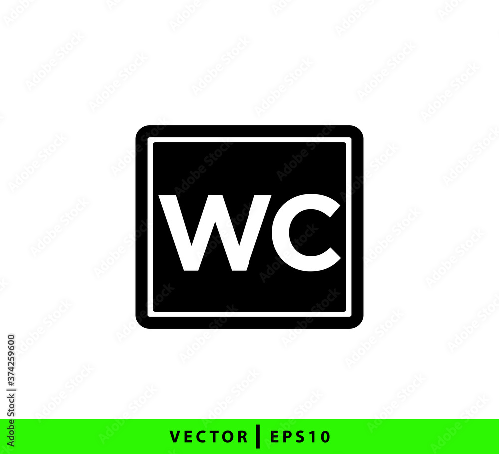 Toilet icon flat style trendy illustration Toilet icon flat style trendy illustration